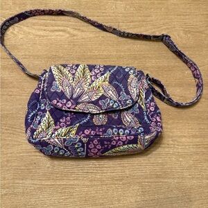 Vera Bradley "Batik Leaves" Quilted Crossbody Bag Retired Pattern preppy, boho,